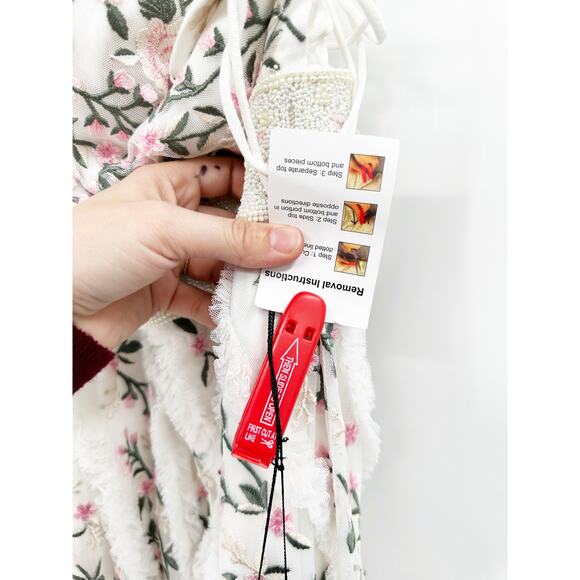 Mac Duggal 70160 Embroidered Ruffle Cut Out Lace Up Gown Garden Party 8 NWT - Picture 7 of 10